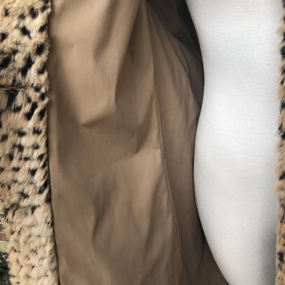 Vintage faux fur coat leopard/animal print - Picture 5 of 5